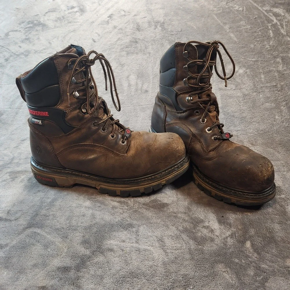Wolverine Boots Mens 10.5 Brown Leather DuraShocks 8